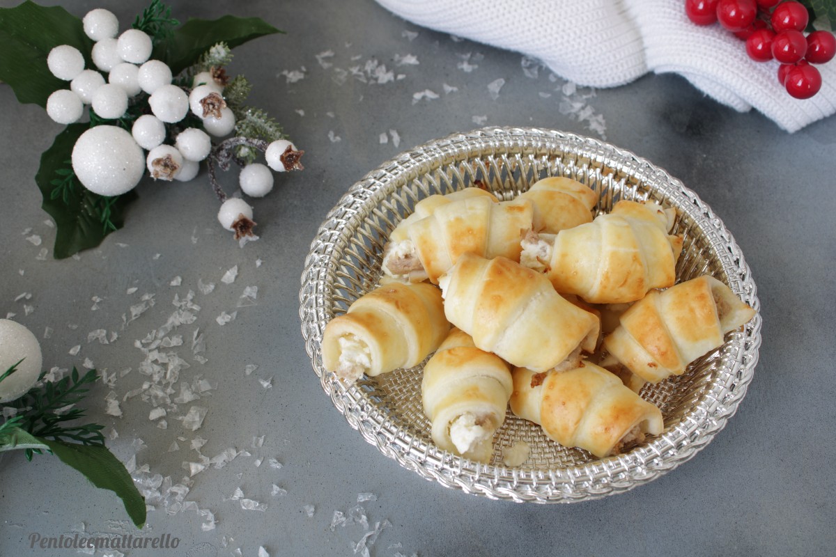 Croissants feuilletés au thon et au chèvre