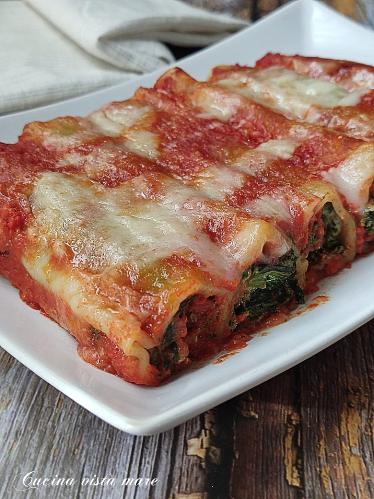 Cannelloni ricotta et épinards Cuisine vue mer