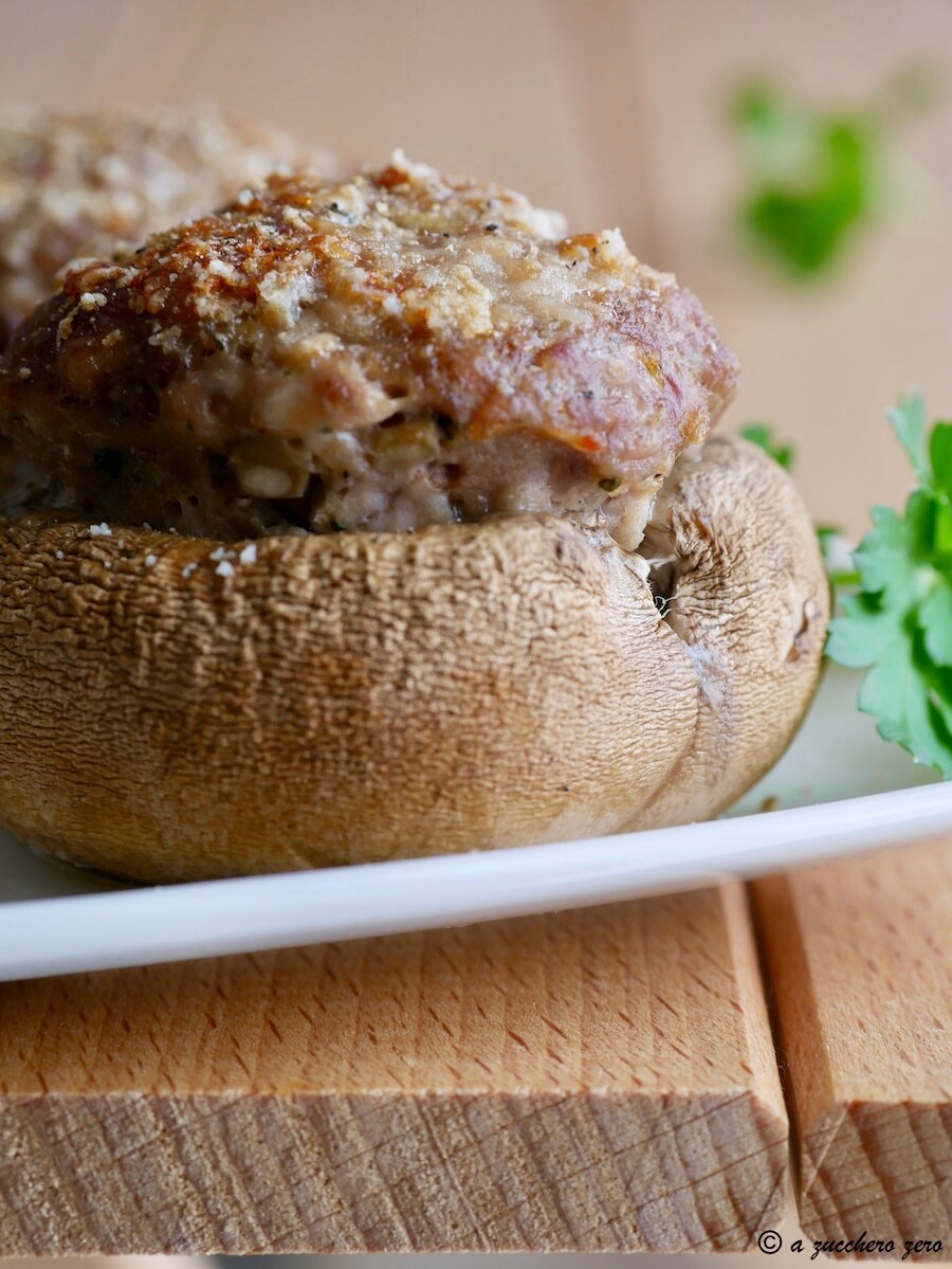 Champignons farcis à la viande sans œufs