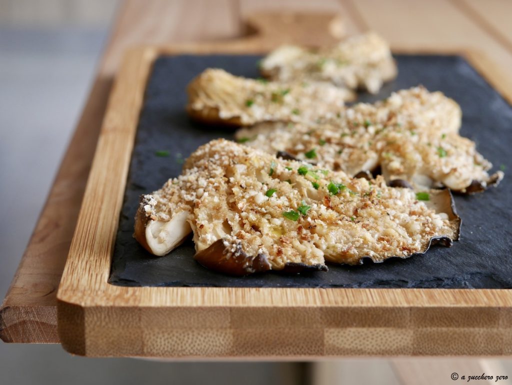 Champignons gratinés au four light cuits sans huile