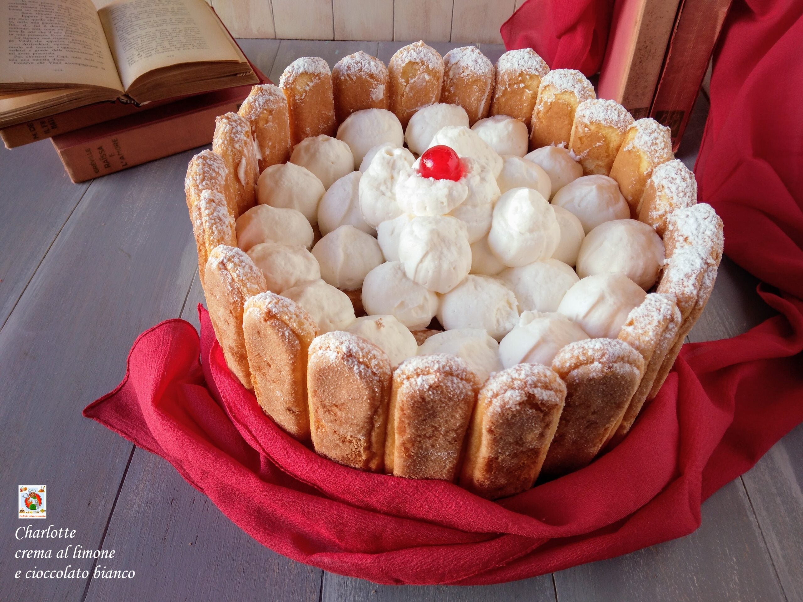 Charlotte à la crème de citron et chocolat blanc