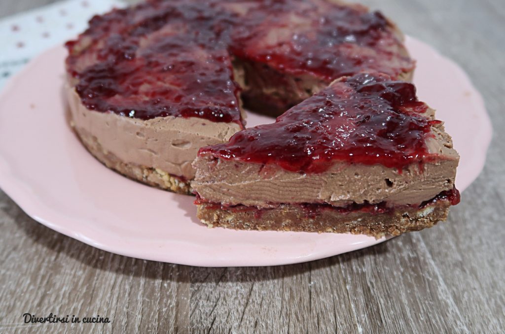 Cheesecake au chocolat et confiture