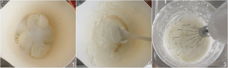 Bouchées de cheesecake – boulettes de cheesecake recette il chicco di mais 1 monter la crème