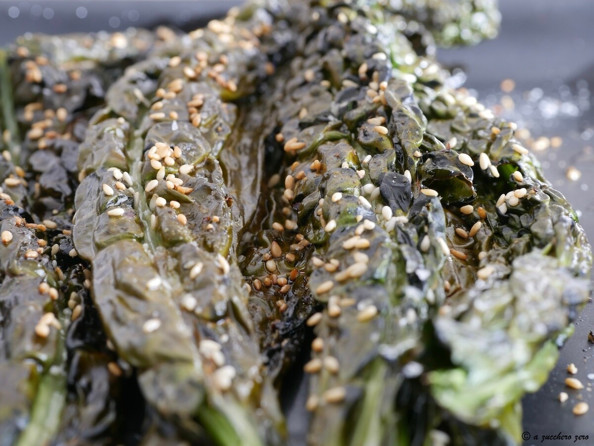 Chips de chou kale au four