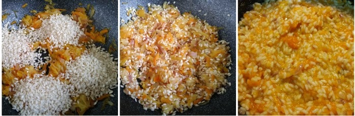 Riz au four avec potiron et provola fumée