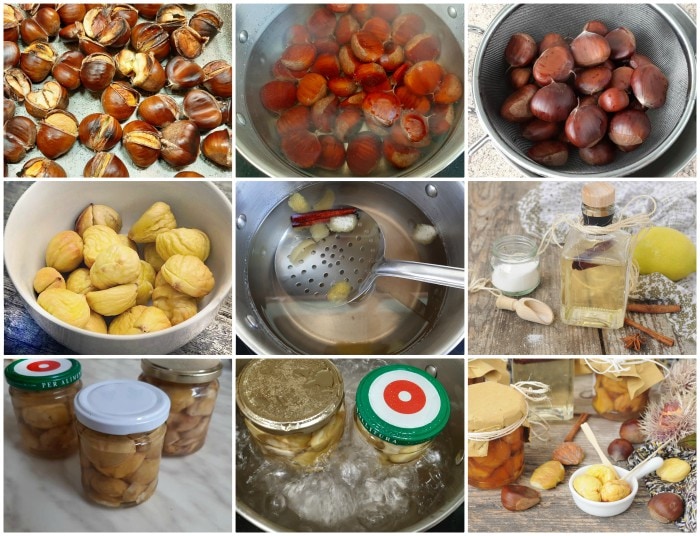 Châtaignes au sirop de grappa avec citron et cannelle