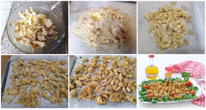 Émincés de poulet panés au four