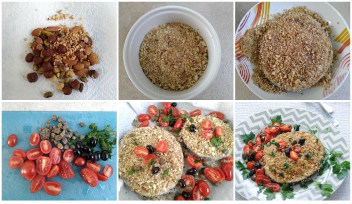 Espadon gratiné au four avec fruits secs