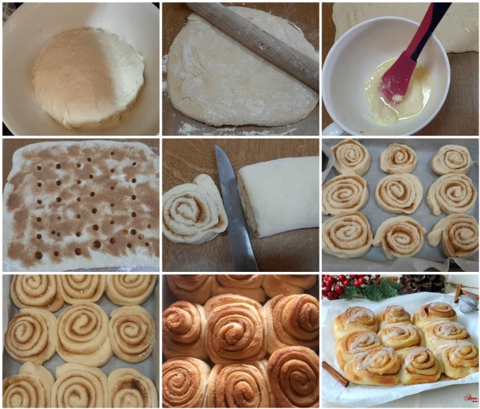 Cinnamon rollos avec des pépites de chocolat