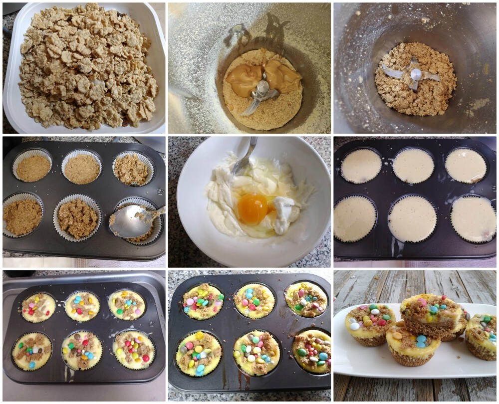 Mini cheesecakes avec Smarties