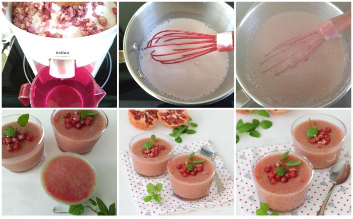 Panna cotta au jus de grenade