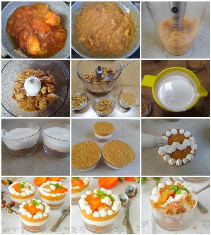 Cheesecake en verrine de kakis