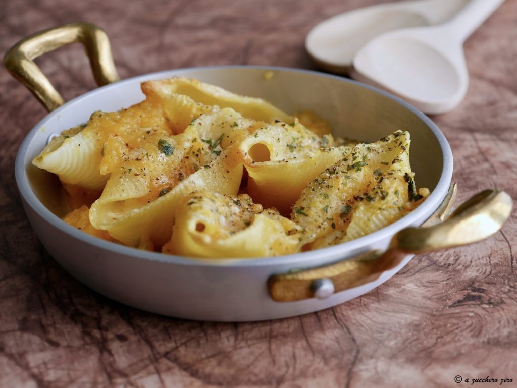 Conchiglioni farcis à la ricotta et au potiron sans béchamel