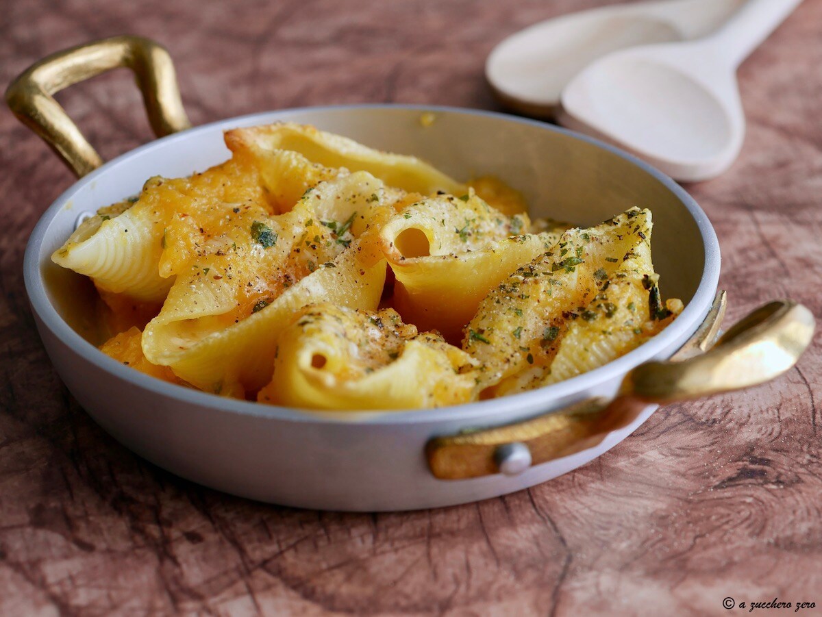 Conchiglioni farcis à la ricotta et au potiron sans béchamel