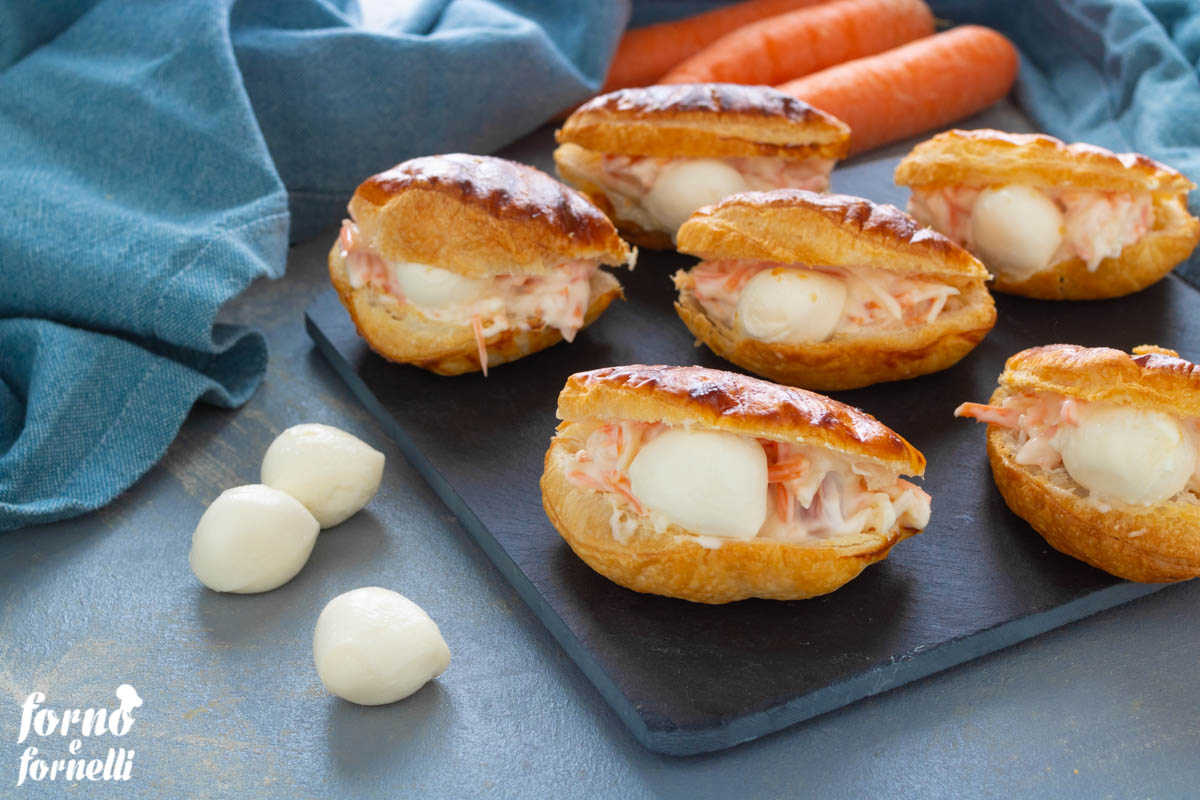 Coquilles de pâte feuilletée salées