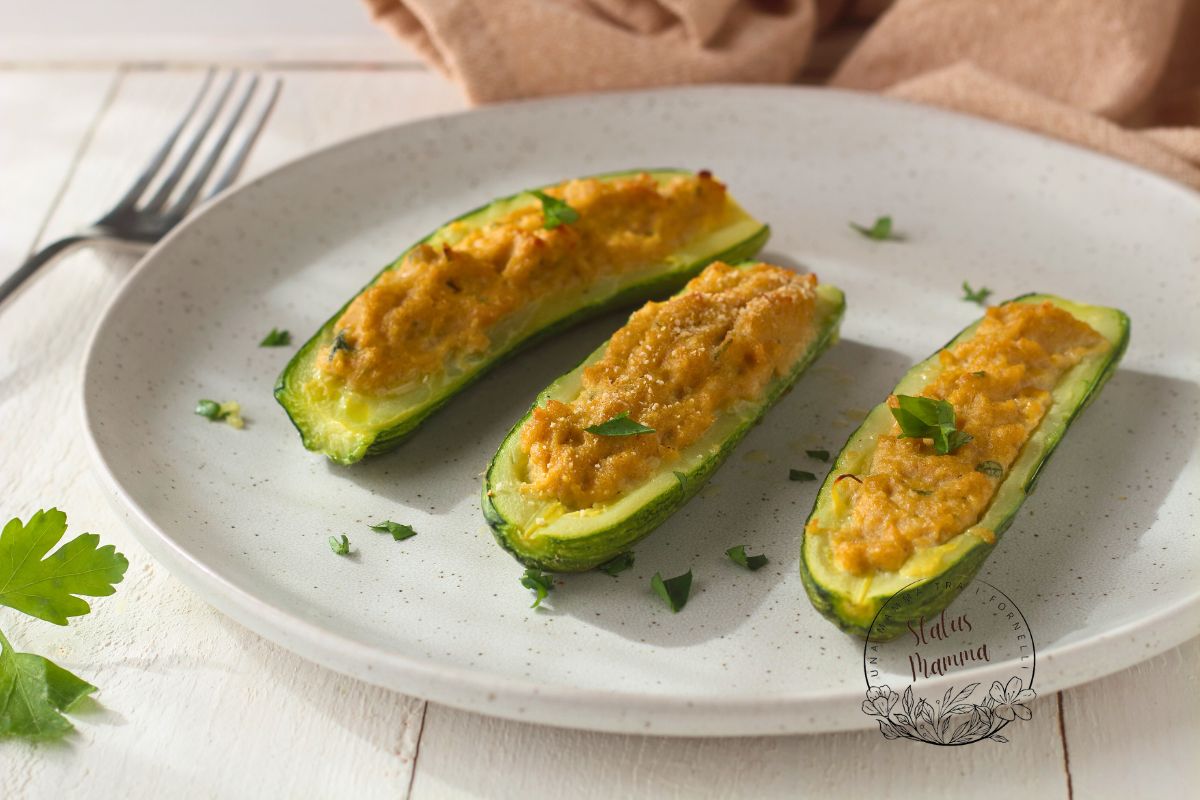 Courgettes Farcies au Thon au Four