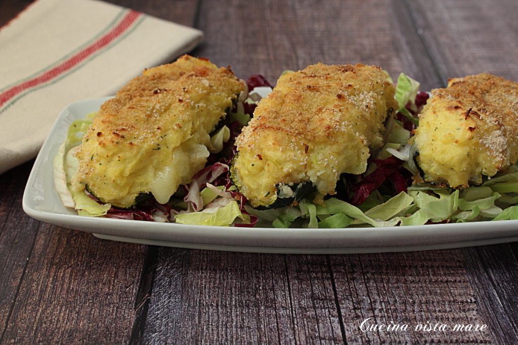 Courgettes farcies aux pommes de terre Cuisine vue mer