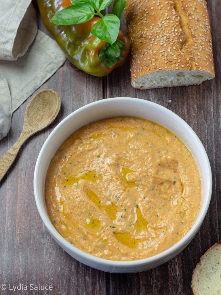 Crème de poivrons et robiola