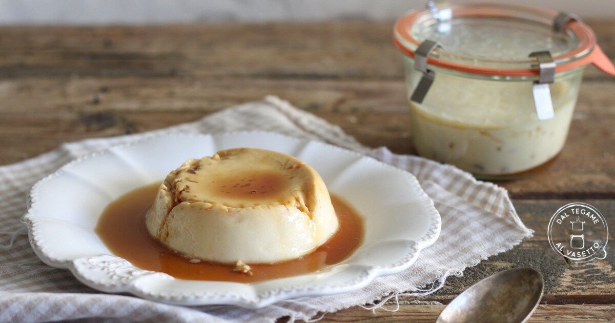 Crème caramel en cuisson sous vide
