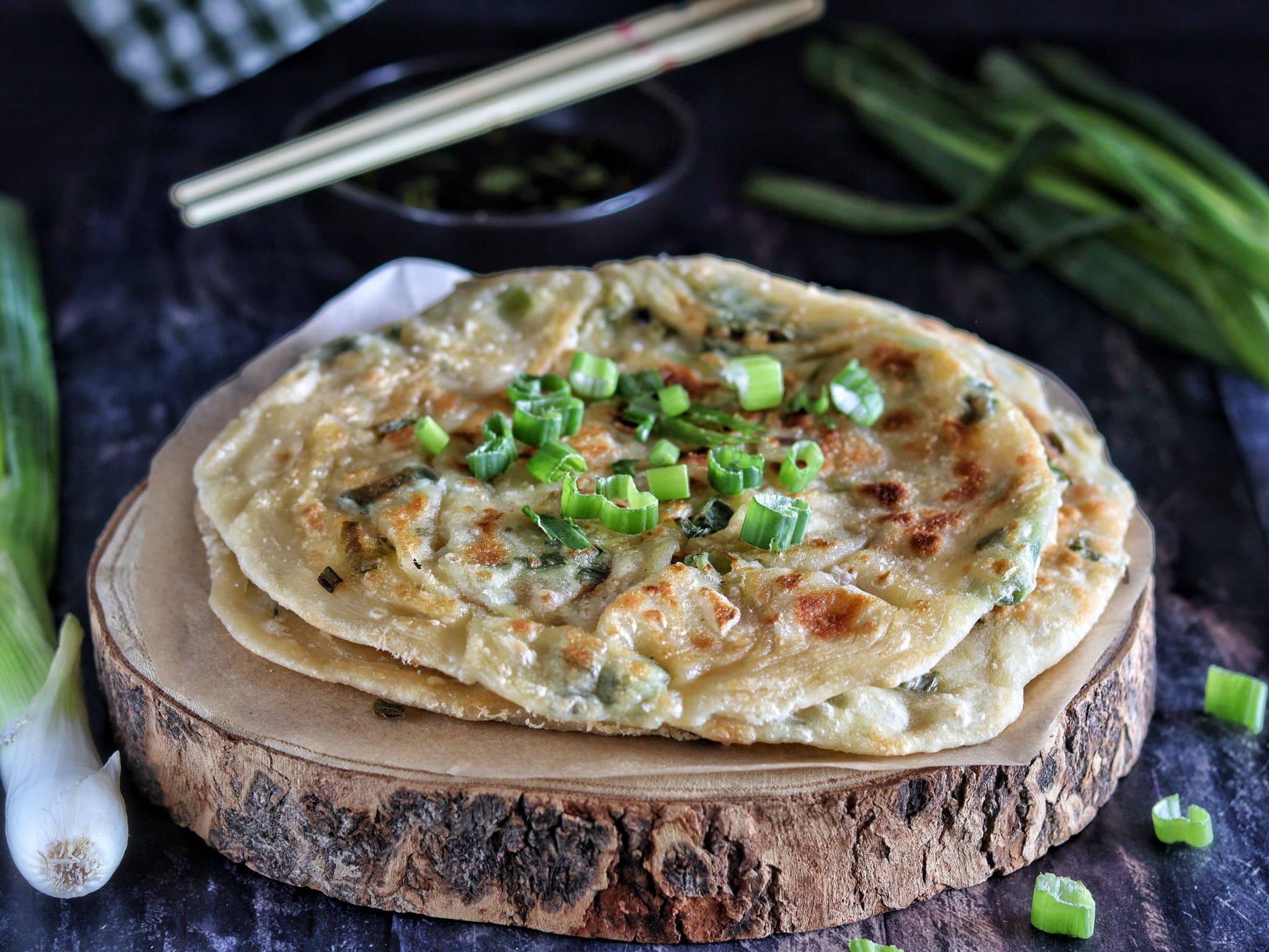 Crêpes chinoises au ciboule