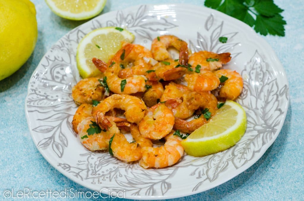 Crevettes au four