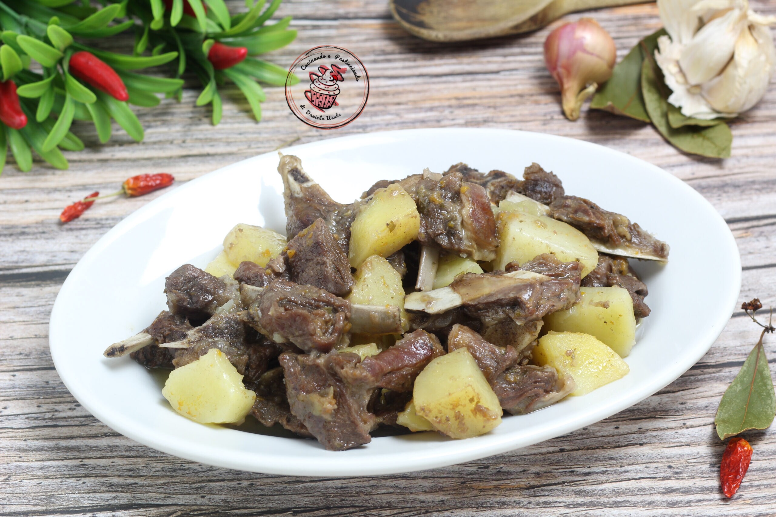 Chèvre en ragoût avec pommes de terre, recette Sarde