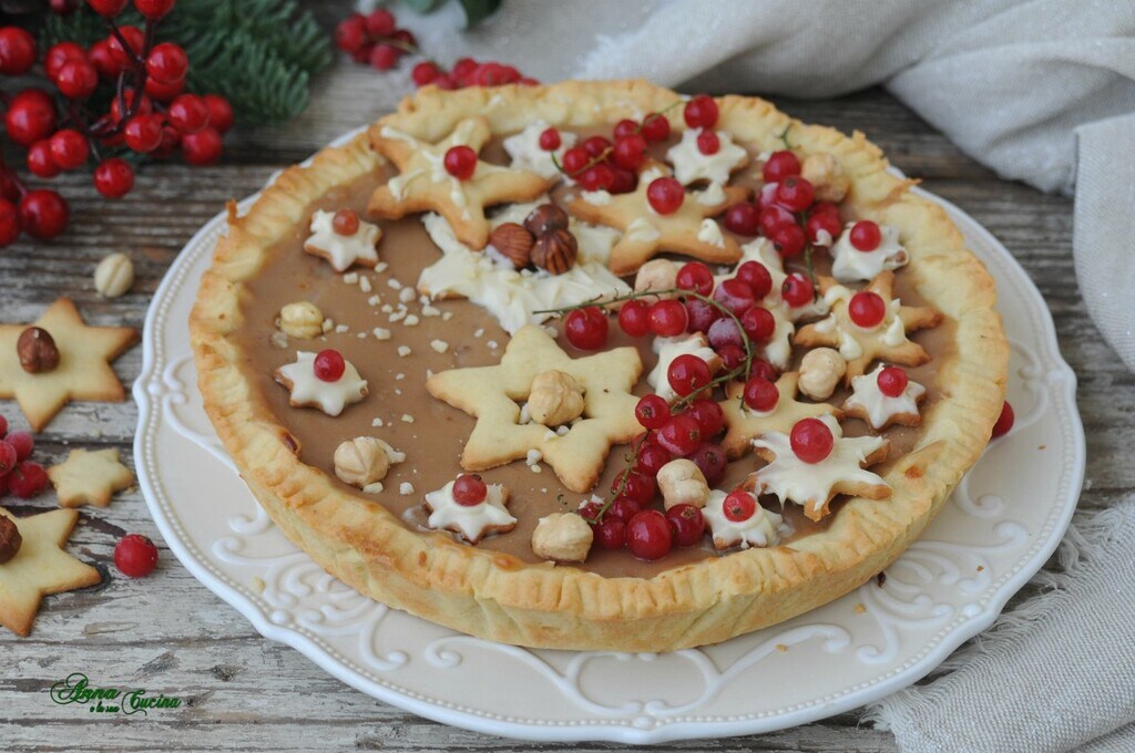 Tarte de Noël à la crème de noisette