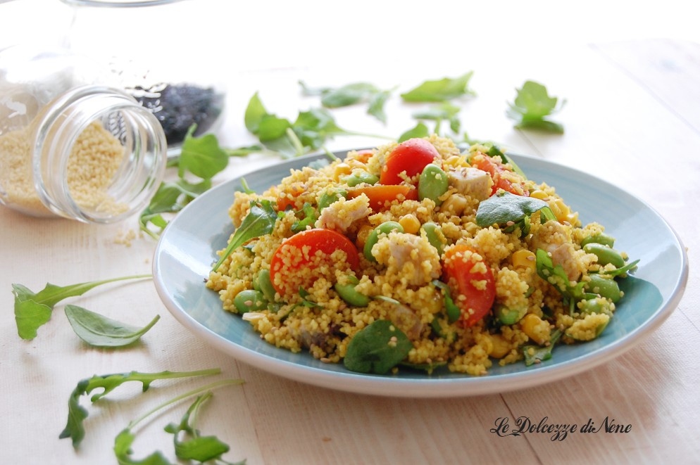 SALADE DE COUSCOUS AVEC ESPADON