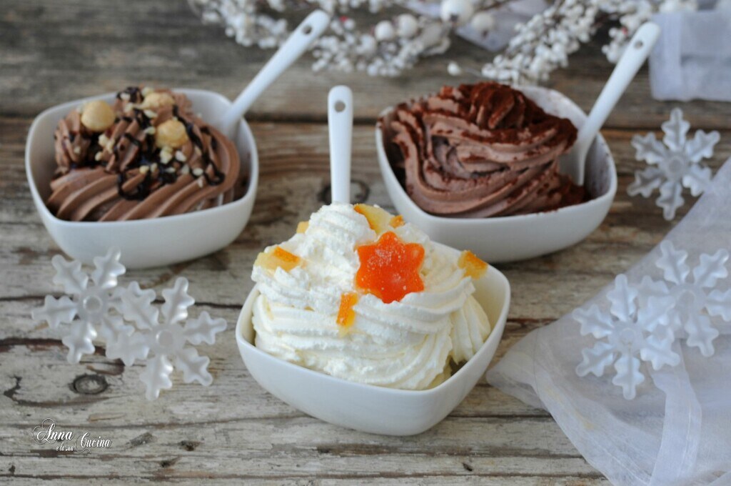 Crème au mascarpone et à la crème fraîche goûts variés