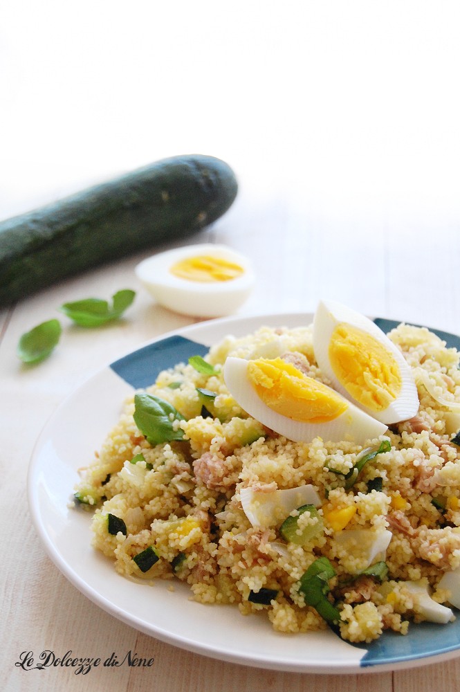 couscous avec thon oignons courgettes et œufs
