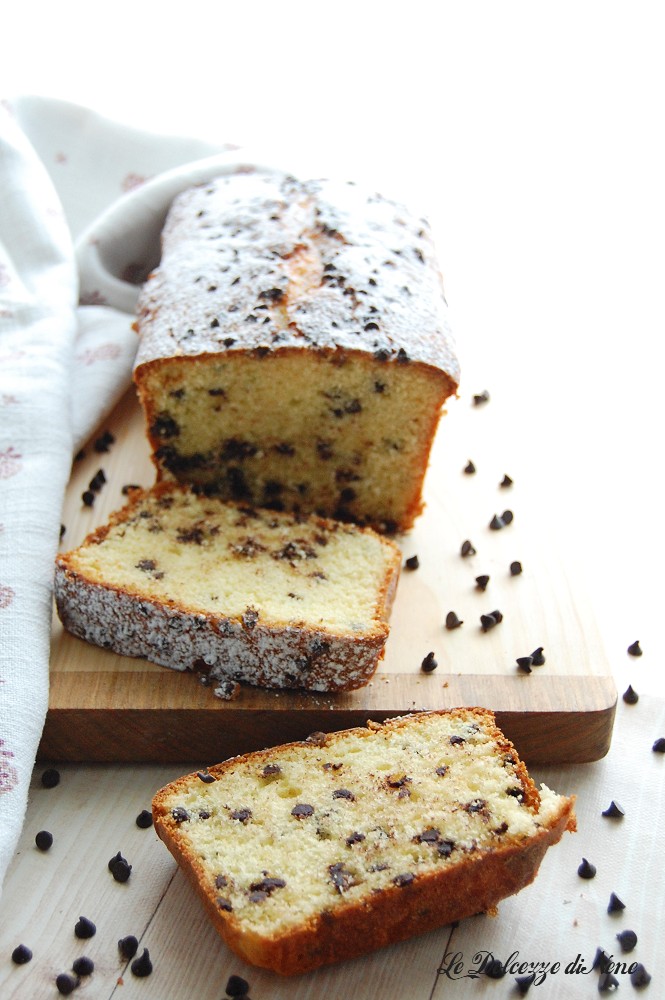 plumcake à la crème avec chocolat