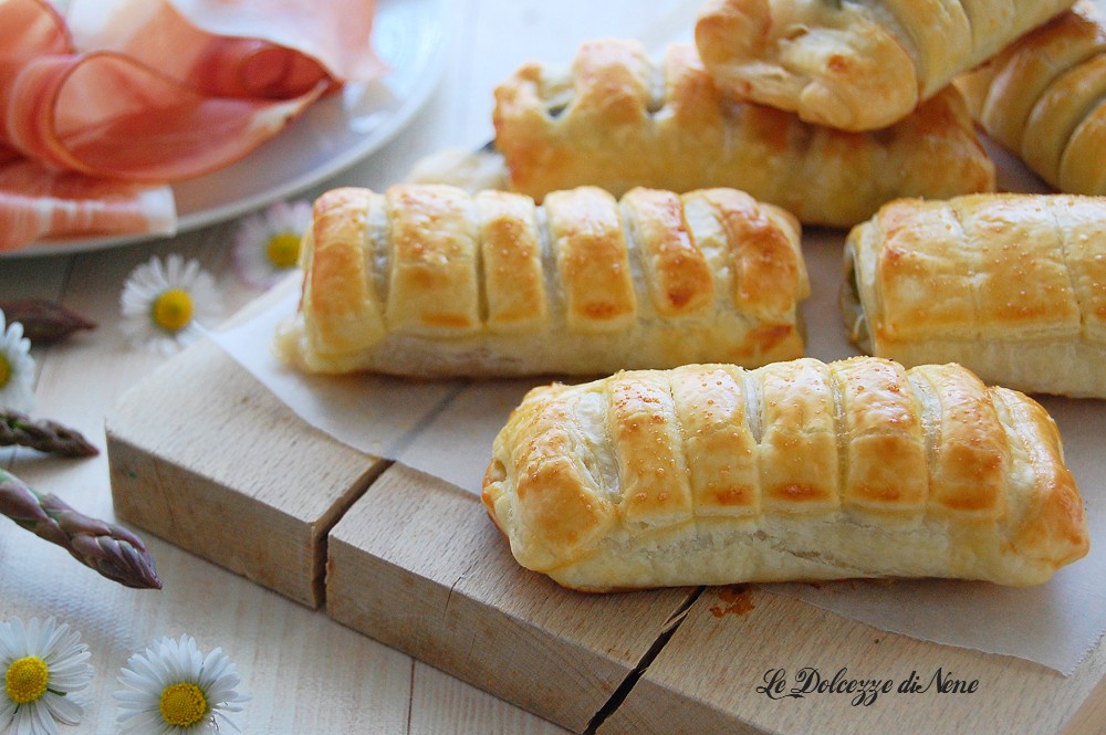 FEUILLETÉS AUX ASPERGES ET SPECK