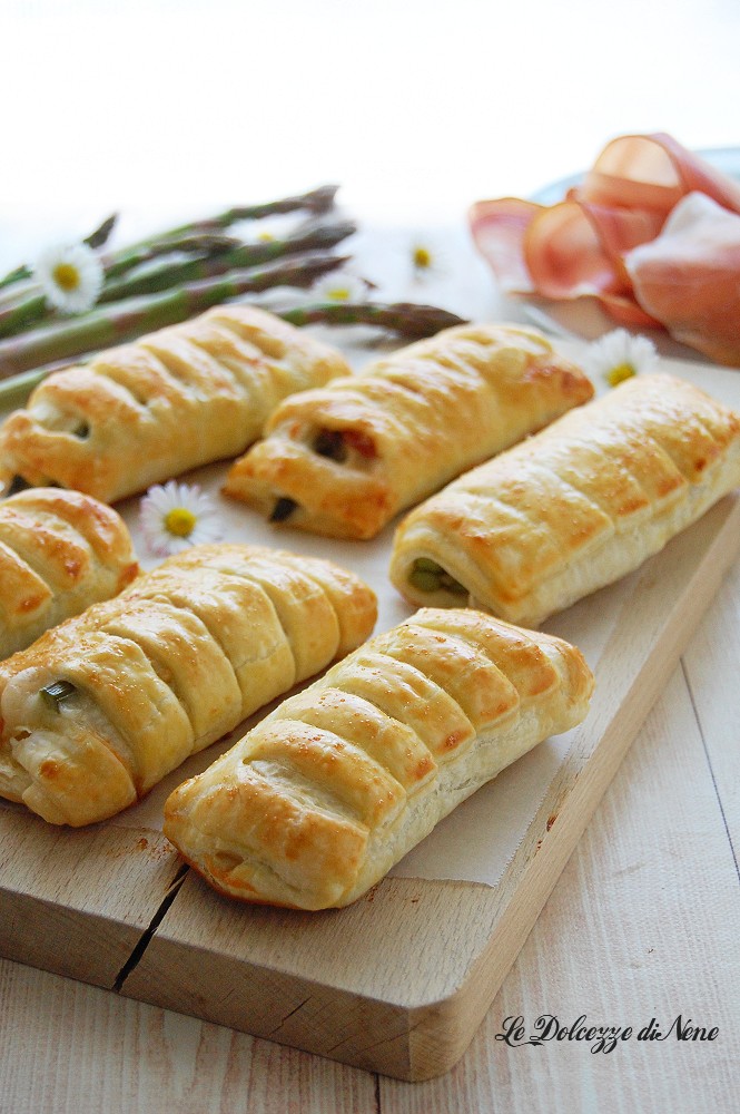 Feuilletés aux asperges et speck