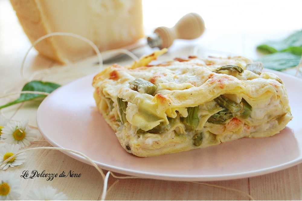 LASAGNES AUX ASPERGES ET SAUMON