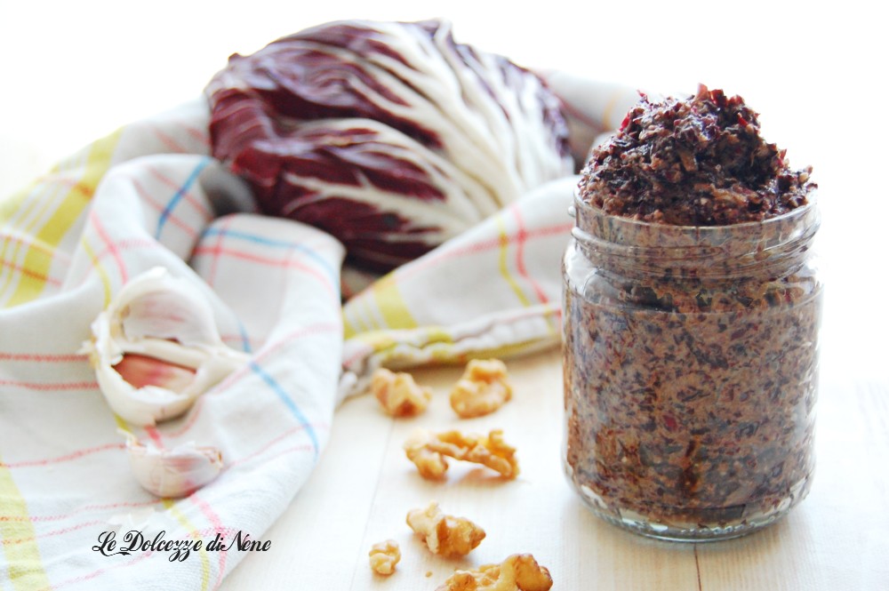 PESTO DE CHICORÉE ROUGE AVEC NOIX
