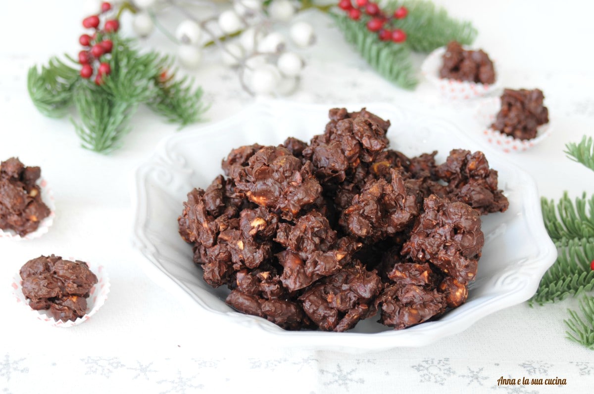 Chocolats croquants aux fruits secs