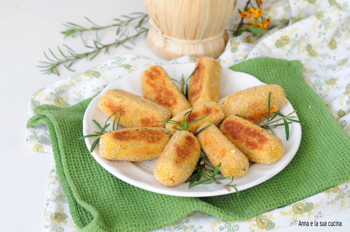 Croquettes avec purée de fèves sèches