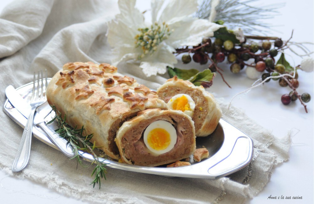 Pain de viande farci en croûte de feuilletage