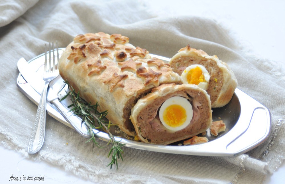 Pain de viande farci en croûte de feuilletage