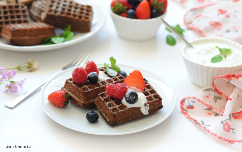 Mini gaufres au cacao pâte rapide