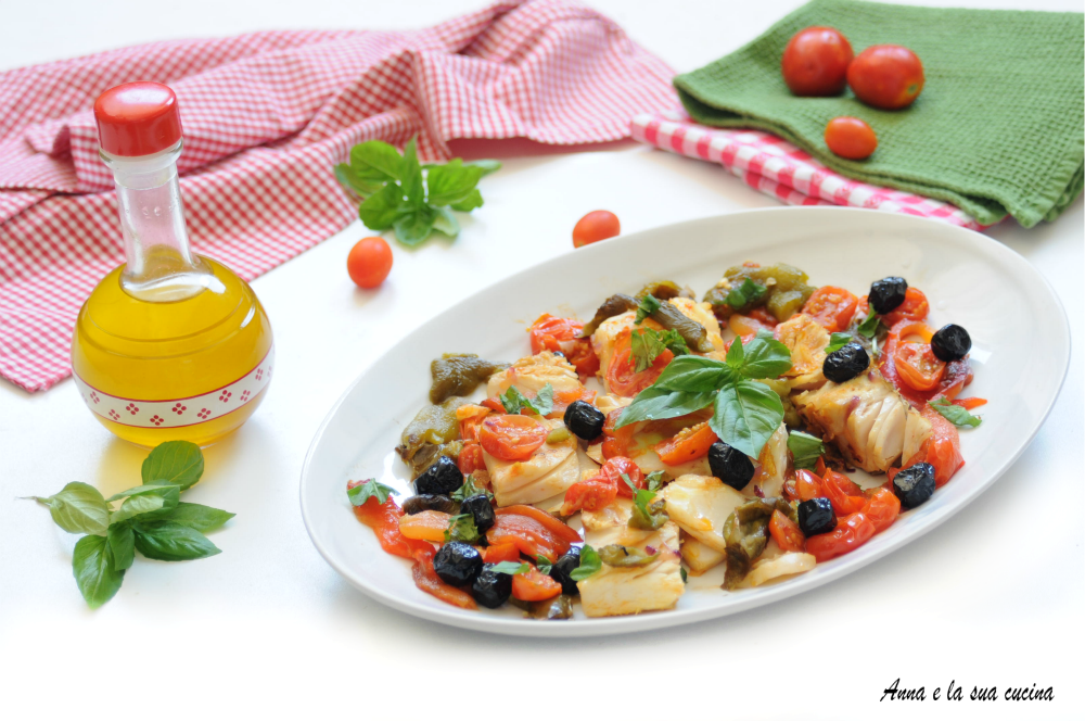 Stockfish grillé avec tomates cerises