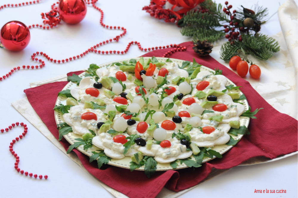Couronne de canapés de Noël