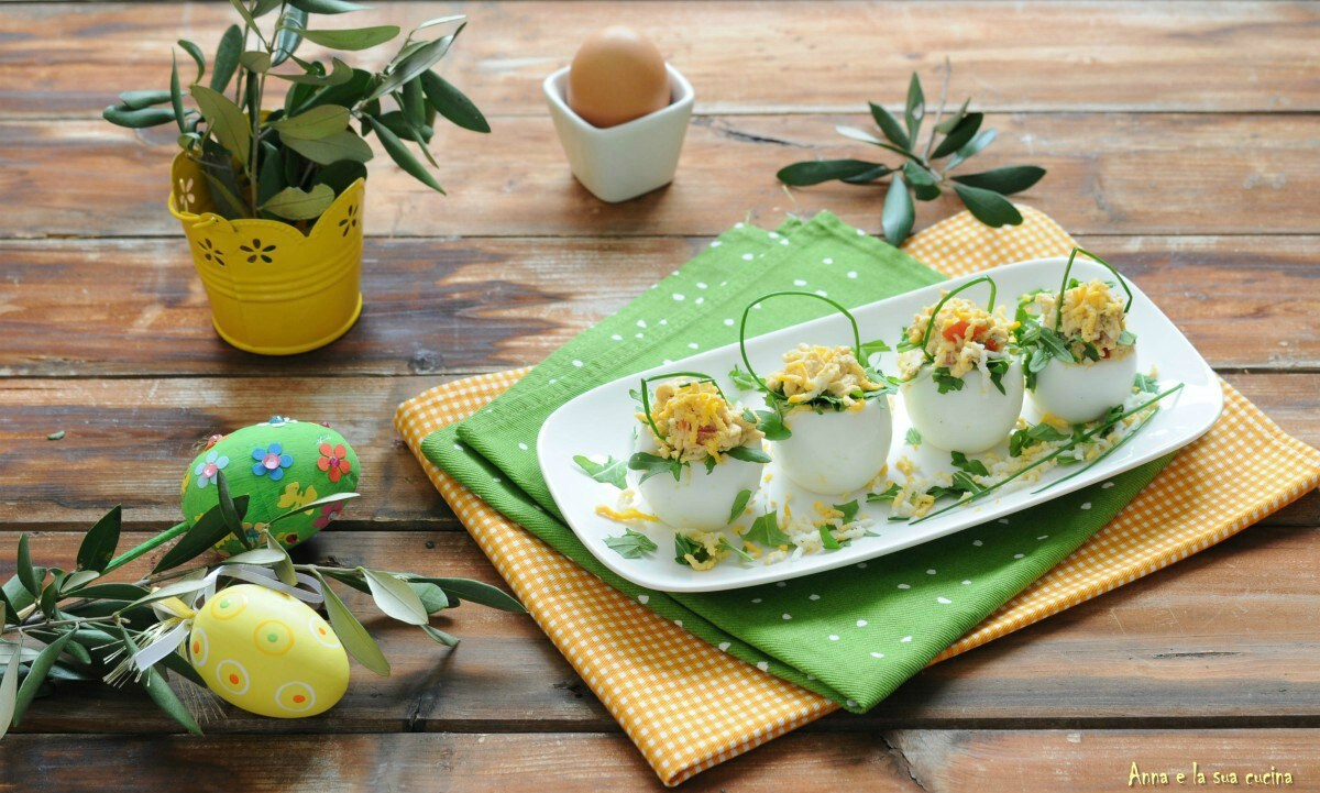 Paniers d’œufs farcis de Pâques