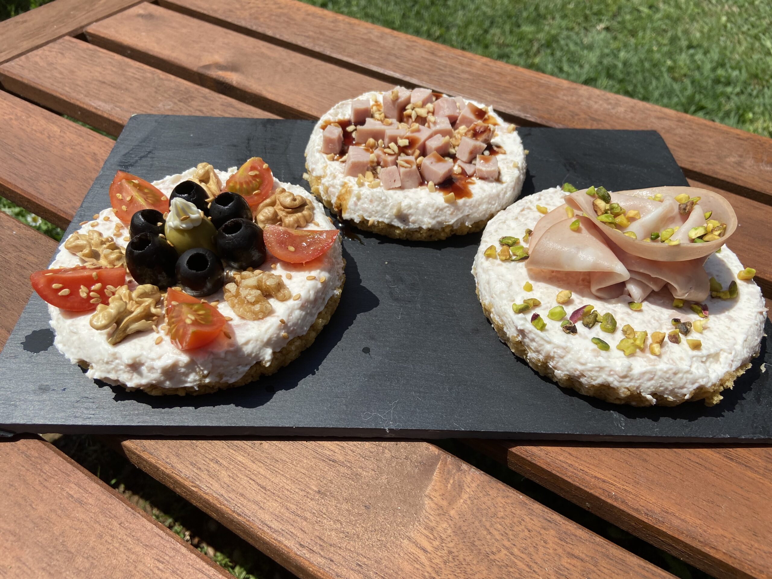 Mini cheesecakes salées