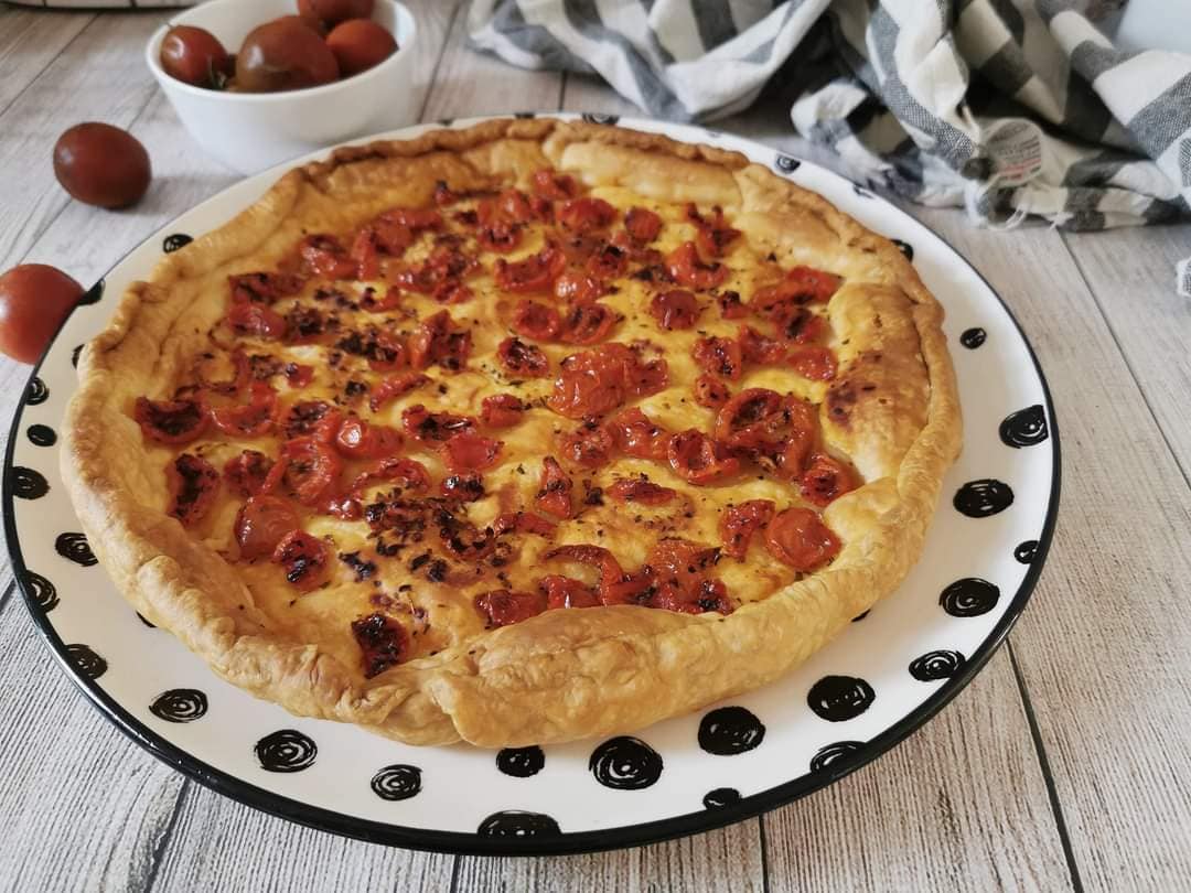 QUICHE AUX TOMATES CERISE CONFITES