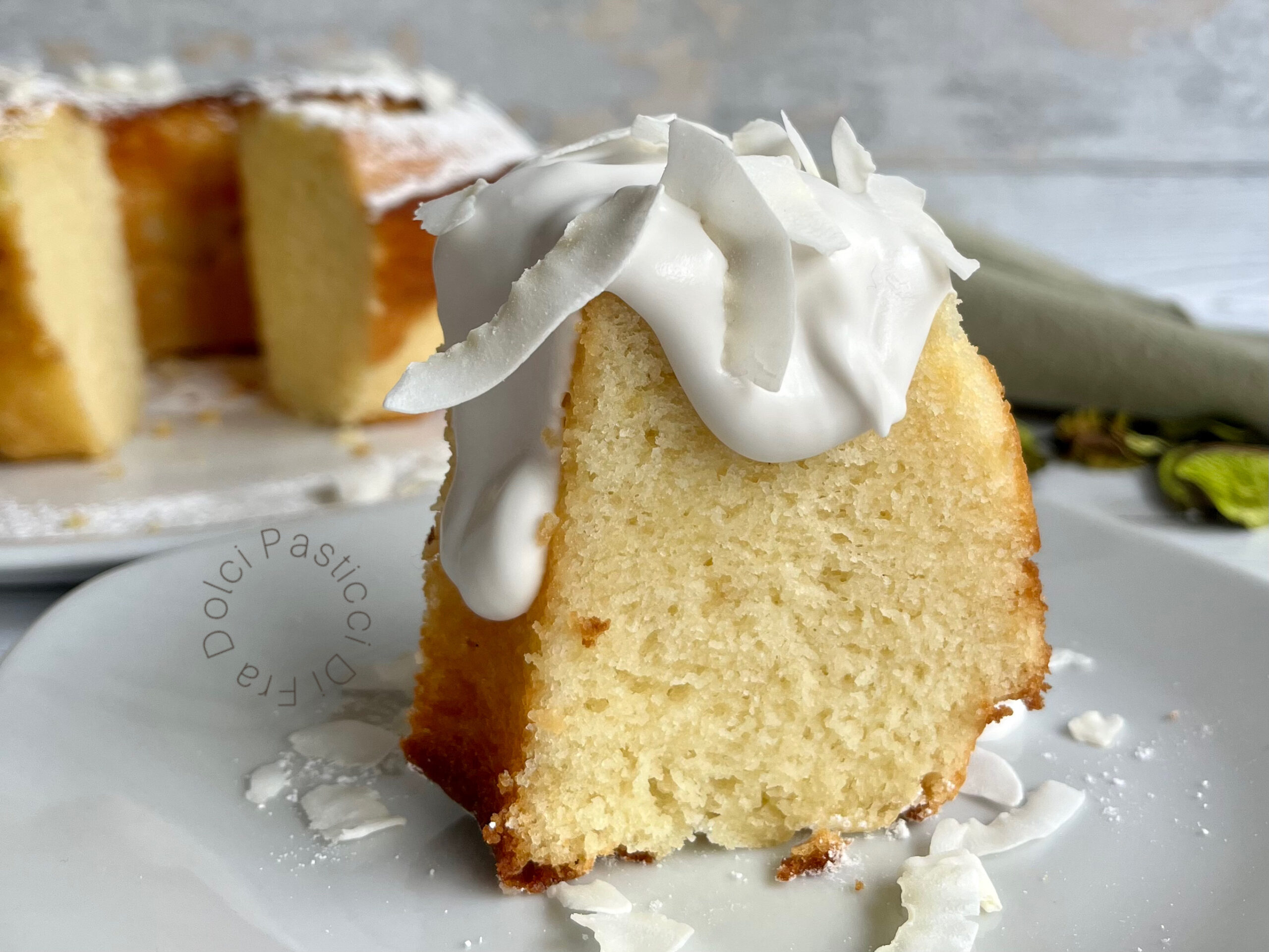 Gâteau au chocolat blanc et noix de coco sans gluten