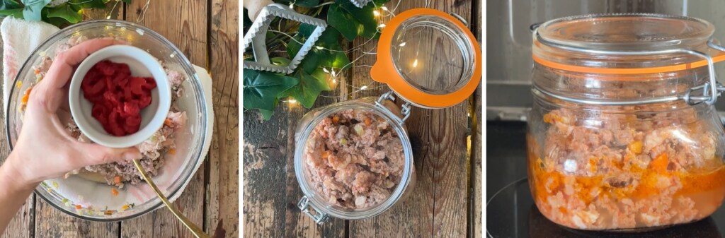 Farce pour pâtes en cuisson au bocal