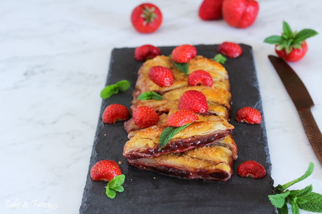 Feuilleté aux fraises