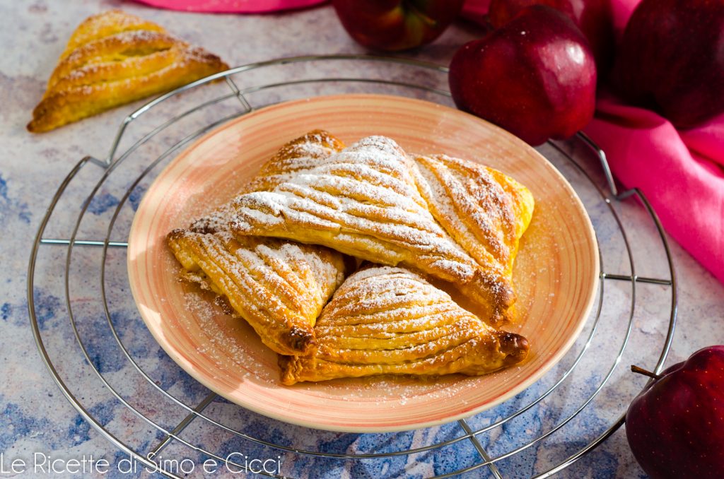 Feuilletés rapides aux pommes et crème pâtissière