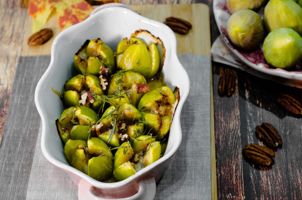 Figues au four avec gorgonzola, noix et miel